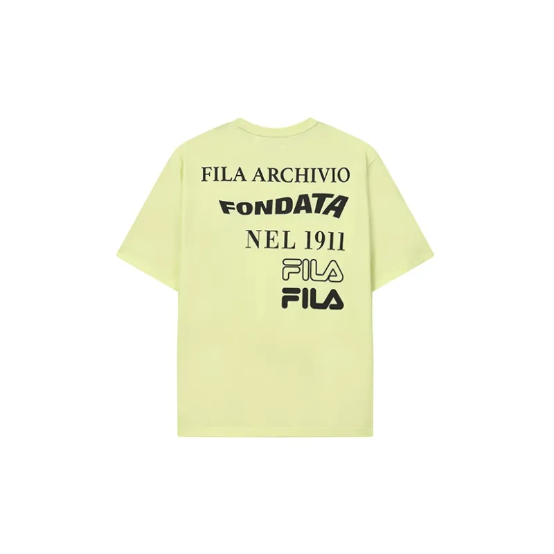 FILA T Shirts Men Cyan Yellow-1