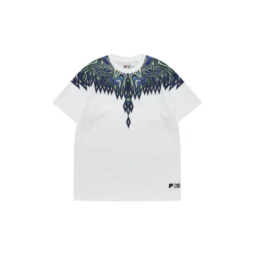 Marcelo Burlon X FILA FUSION Marcelo Burlon Collaboration Collection T-Shirts Unisex Standard White