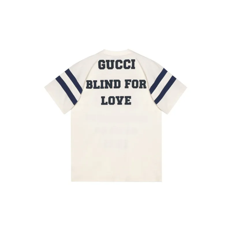 GUCCI SS21 Men Alphabet Pattern Loose Short Sleeve T-shirt White-1