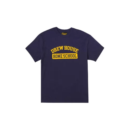 Drew House Letter Logo Series T-Shirts Unisex Marine Blue