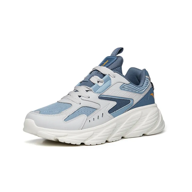 Anta Running Collection Cushioned Anti-Slip Wear-Resistant Breathable Lightweight Low-Top Running Shoes Men's Gray Blue-2