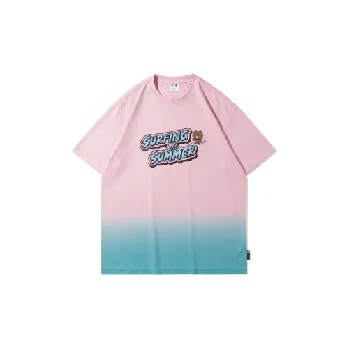 Line Friends X LINING Sports Fashion Collection T-Shirts Unisex Pink