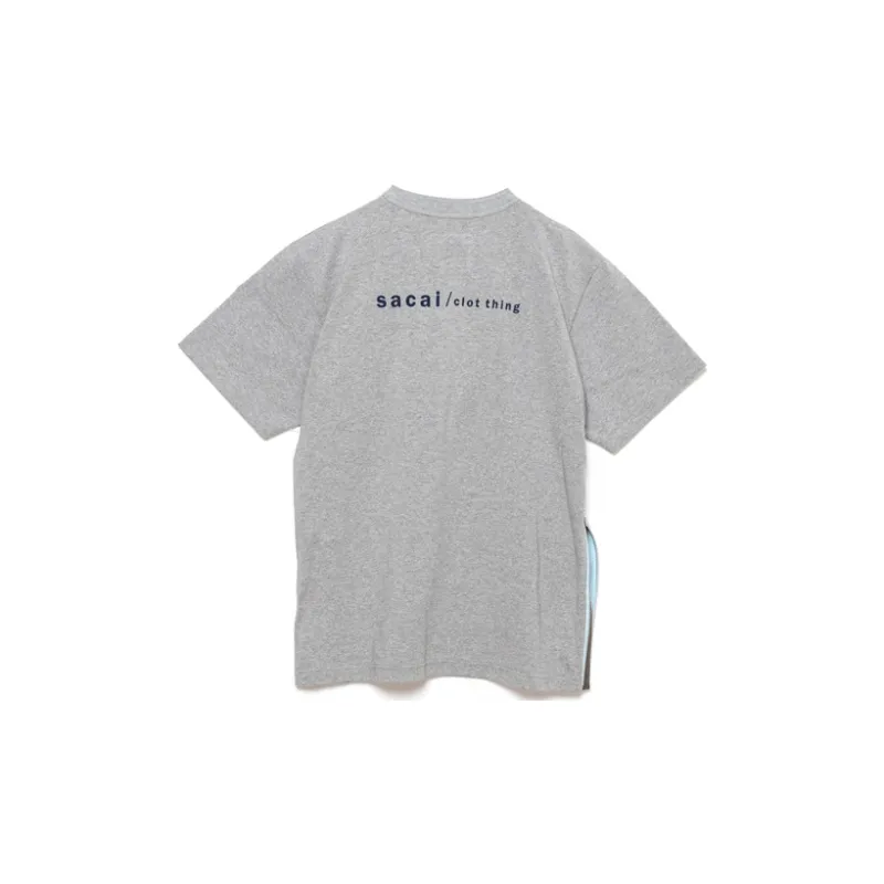 Clot X Sacai T-Shirts Men Gray-1