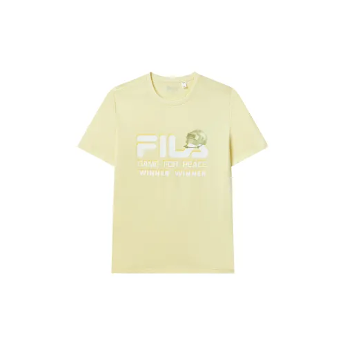 FILA Game For Peace T-Shirts Unisex Wheat Straw Yellow