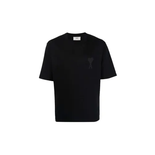 AMIPARIS Printing Round-neck T-shirt Unisex Black