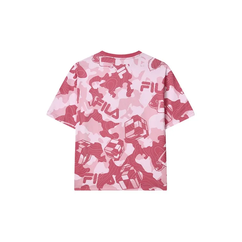 FILA Game For Peace T-Shirts Unisex Cherry Blossom Camouflage-1