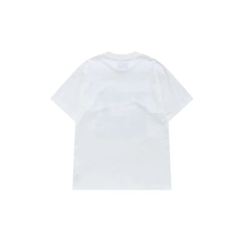 FILA FUSION ARIES Collaboration Collection Drop Shoulder Sleeve T Shirt Unisex Standard White-1