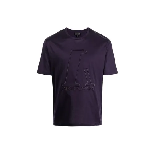 EMPORIO ARMANI T-Shirts Men Purple