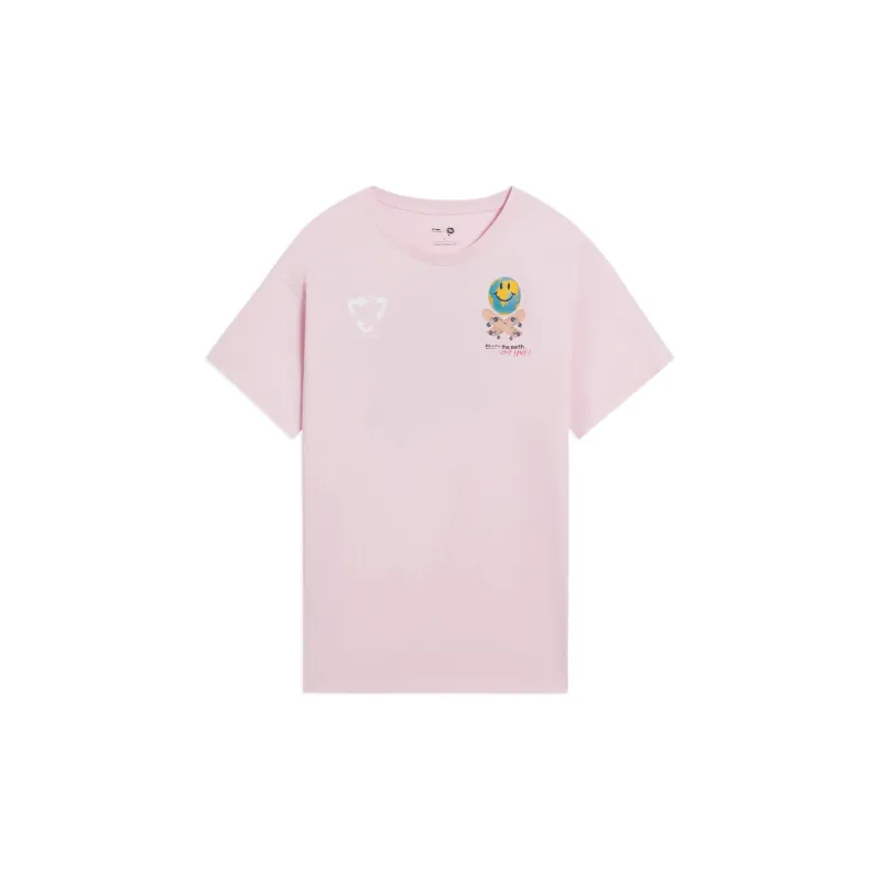 LiNing x OG_SLICK Skateboard SS22 T Shirt Unisex Pink-1