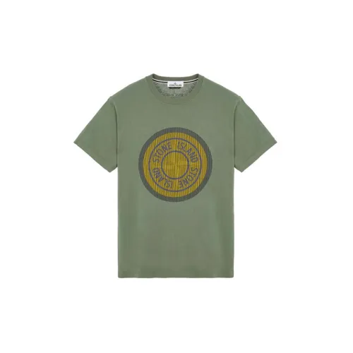 STONE ISLAND T-Shirts Unisex Olive Green