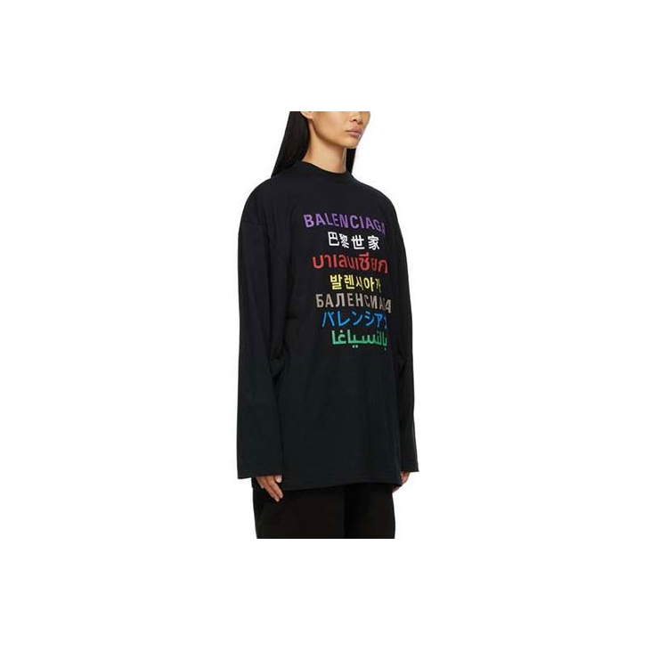Balenciaga Languages X Large Fit Longsleeve T-Shirt S Balenciaga Languages X Large Fit Longsleeve T-Shirt S