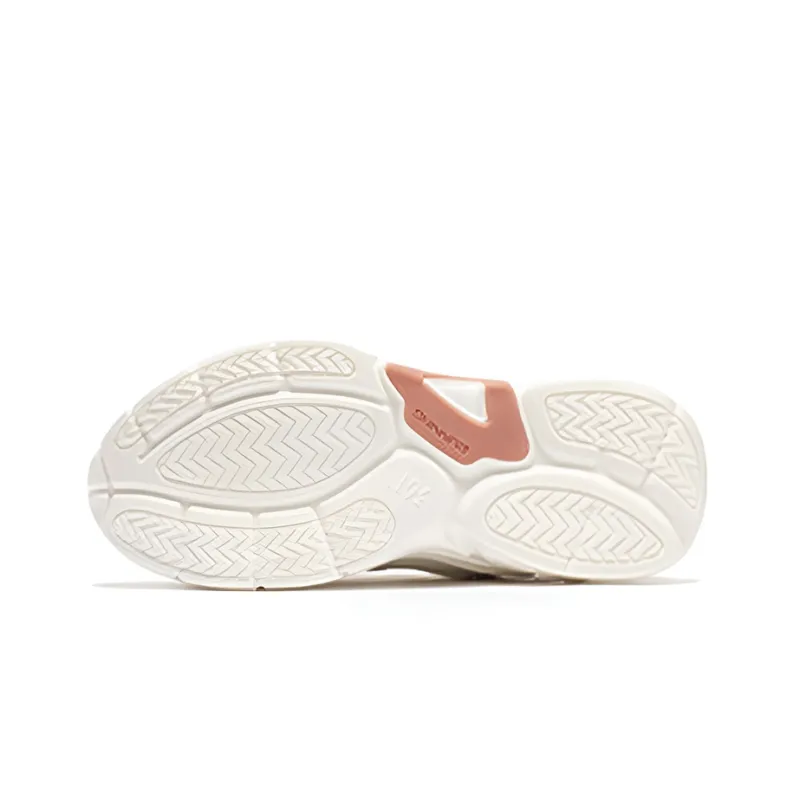 361° Cushioning Breathable Lightweight Abrasion Resistant Slip Resistant Low Top Running Shoes Women's Pink Clay Red-3