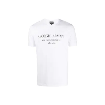 GIORGIO ARMANI Borgonuovo 11 Crew neck T shirt In Pima Cotton Jersey