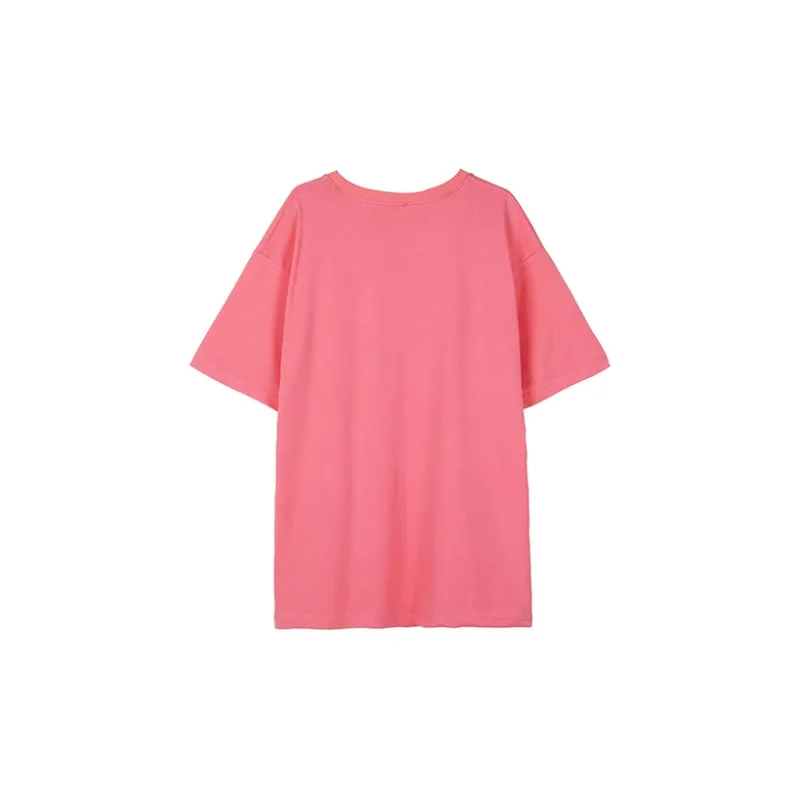 FRLMK Lazyandbusy Straight T-Shirt Unisex Rose Red-1