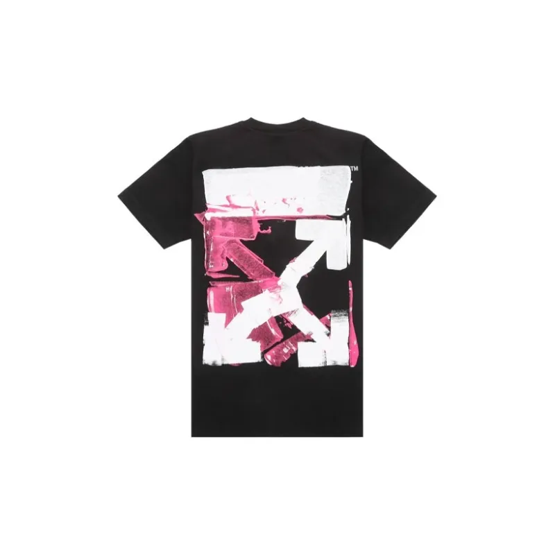 OFF WHITE Acrylic Arrow Logo Print T Shirt-1