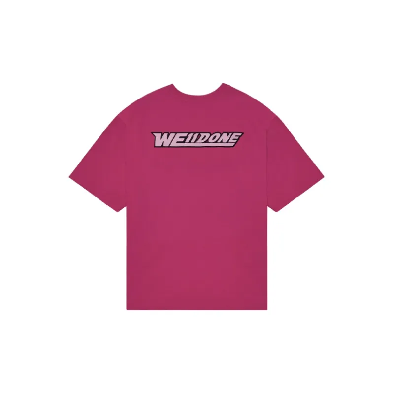 WE11DONE T Shirts Unisex Hot Pink-1