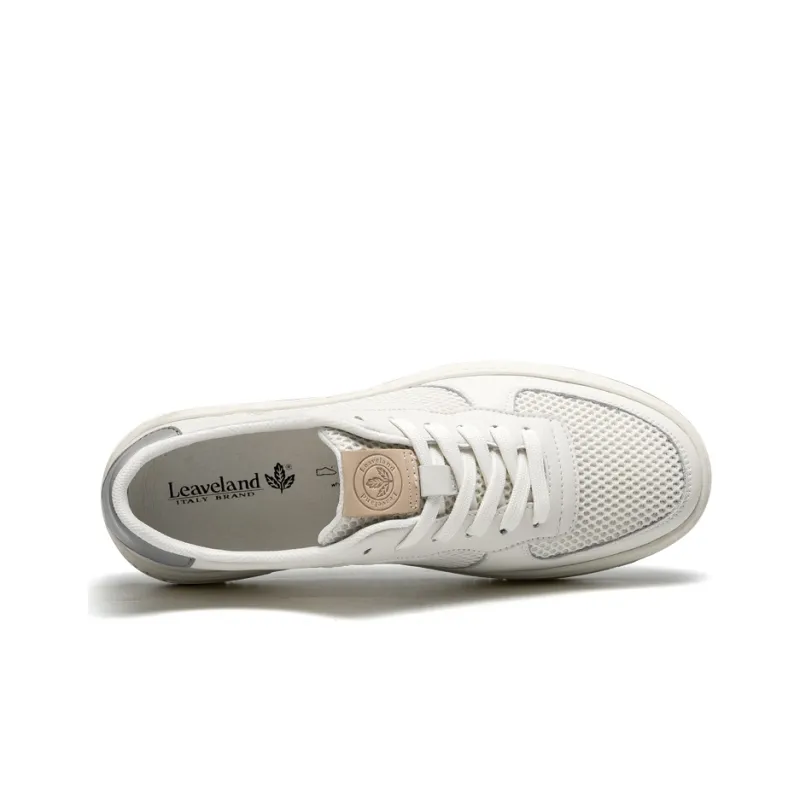 LEAVELAND Stylish Skateboarding Shoes Men's White-3