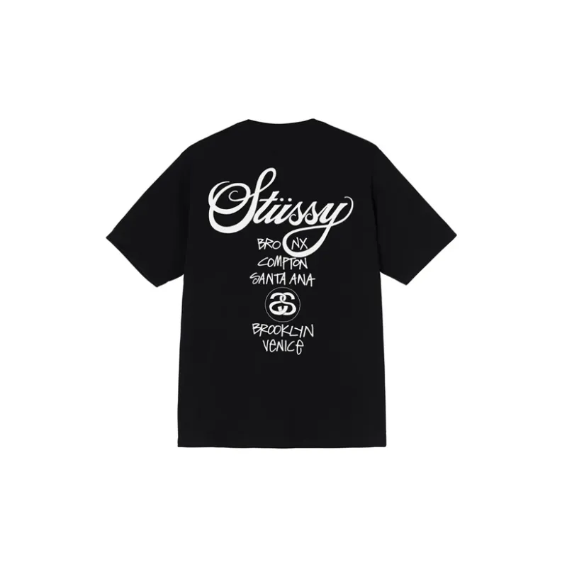 Stussy World Tour Tee 'Burgundy'-1
