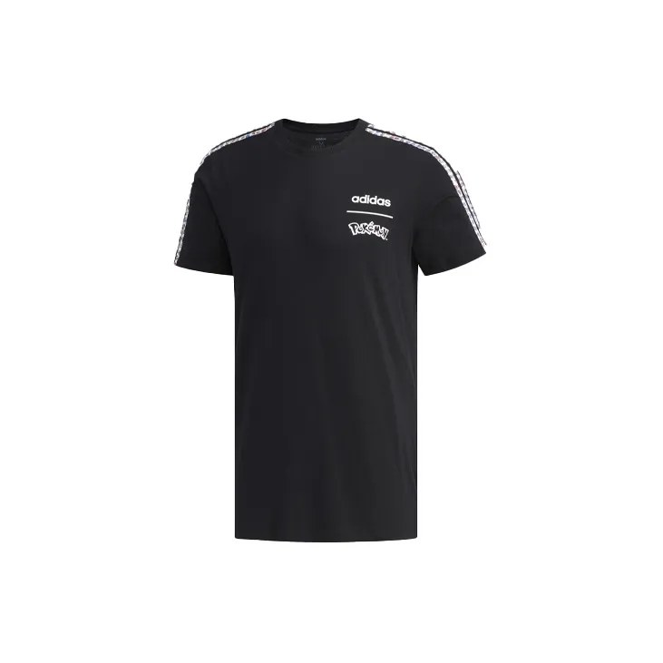 Pokemon X Adidas T Shirts Men Black-1