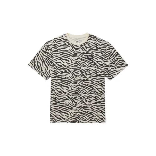 Vans Zebra Stripe Print Crewneck Drop Shoulder T-Shirt Multicolor