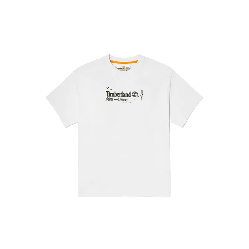 Timberland Set in Sleeve T Shirt Unisex White-1