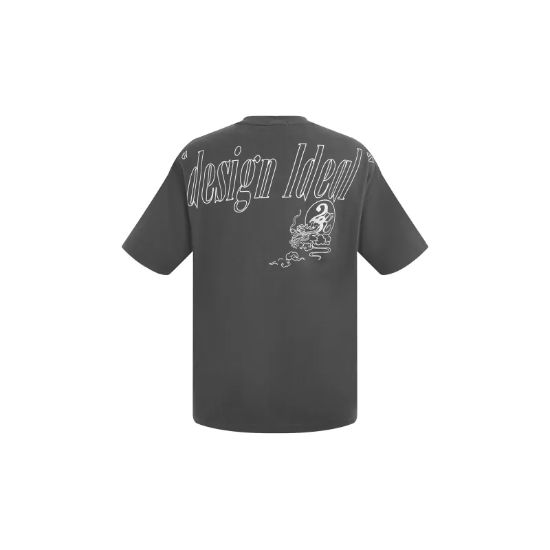 23R+ Straight Long Sleeved T Shirt Unisex Gray-1