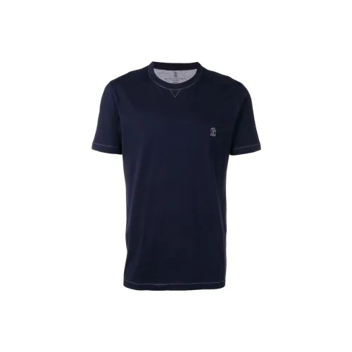 Brunello Cucinelli T-Shirts Men Blue