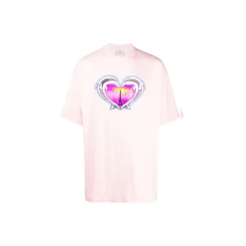 Vetements T-Shirts Unisex Pink