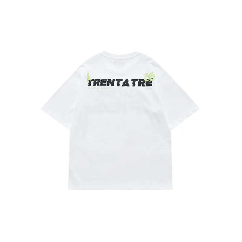FILA FUSION Drop Shoulder Sleeve T Shirt Men's Standard White-1