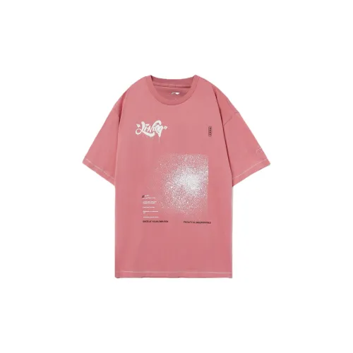 LINING Skateboard T-Shirts Men Dirty Pink