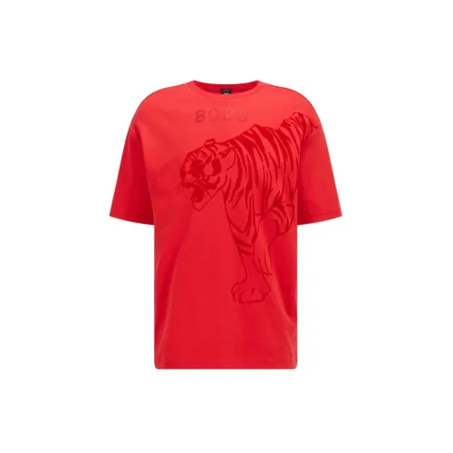 HUGO BOSS T-Shirts Men Red