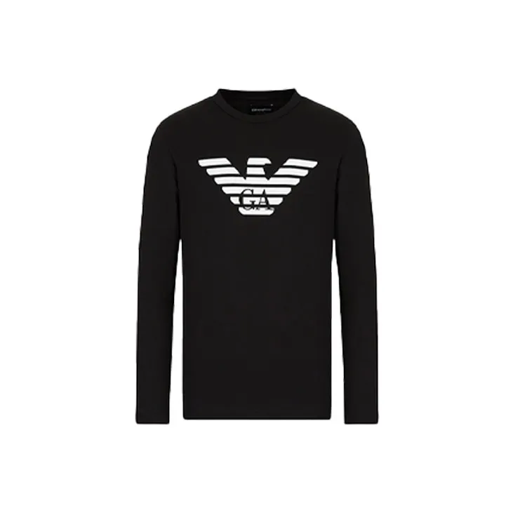 EMPORIO ARMANI Chest logo Long sleeve T shirt-2