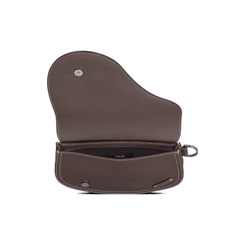 DIOR Grain Calfskin One Shoulder Crossbody Fanny Pack Men's Ebony Black-2