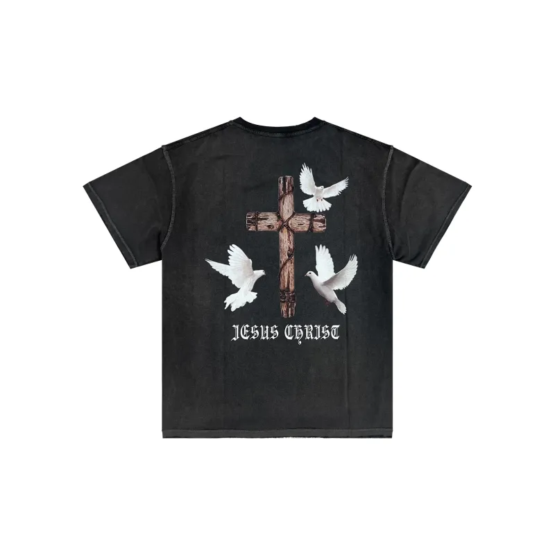 False Perception T Shirt Unisex Washed Black-1