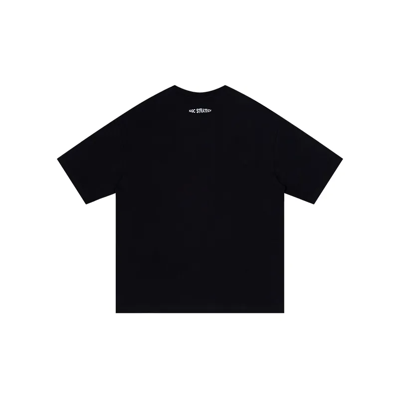NGC STRATEGY Straight Elbow-Length Sleeved T-Shirt Unisex Black-1