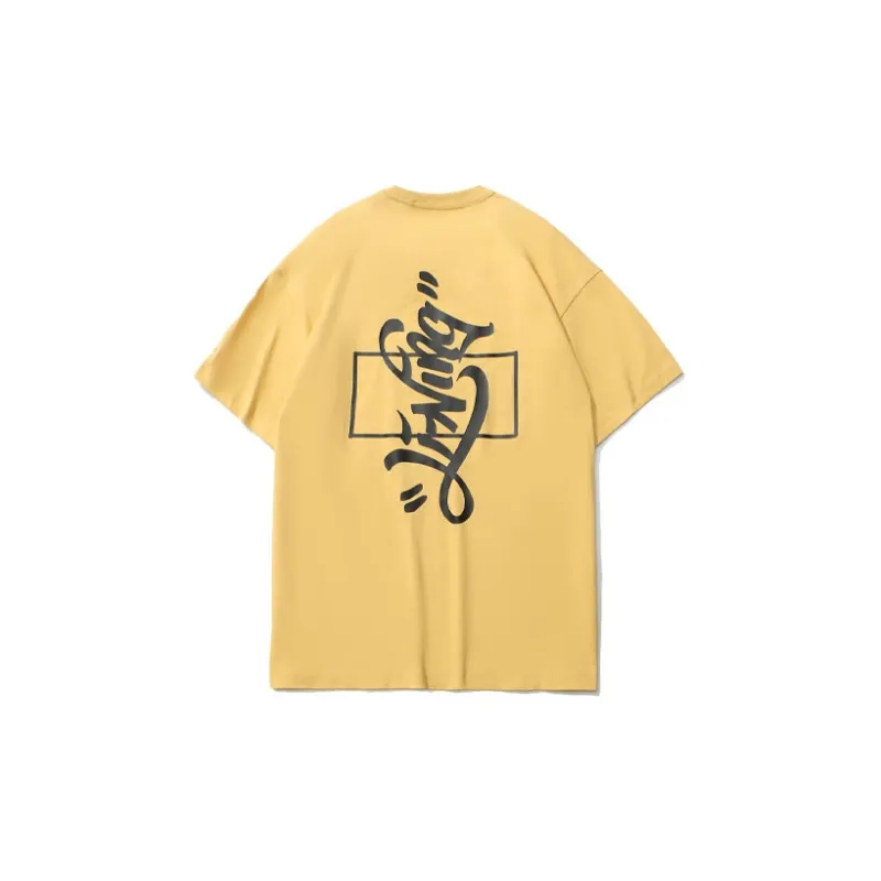 LiNing x Disney Sports Fashion Collection T Shirt Men's Light Ochre Yellow-1