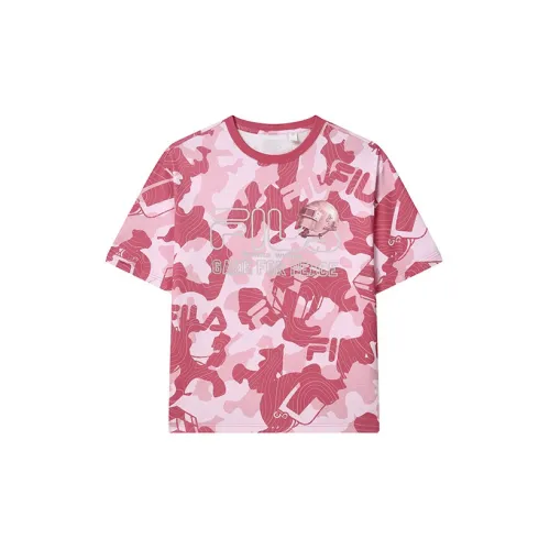 FILA Game For Peace T-Shirts Unisex Cherry Blossom Camouflage