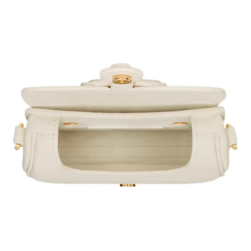 DIOR Cow Leather Clutches Handbag Shoulder Bag Crossbody Bag Extra Mini Women's Milk White-4
