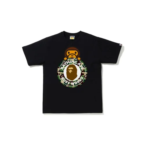 A BATHING APE Color Camo Milo On Busy Works Tee
