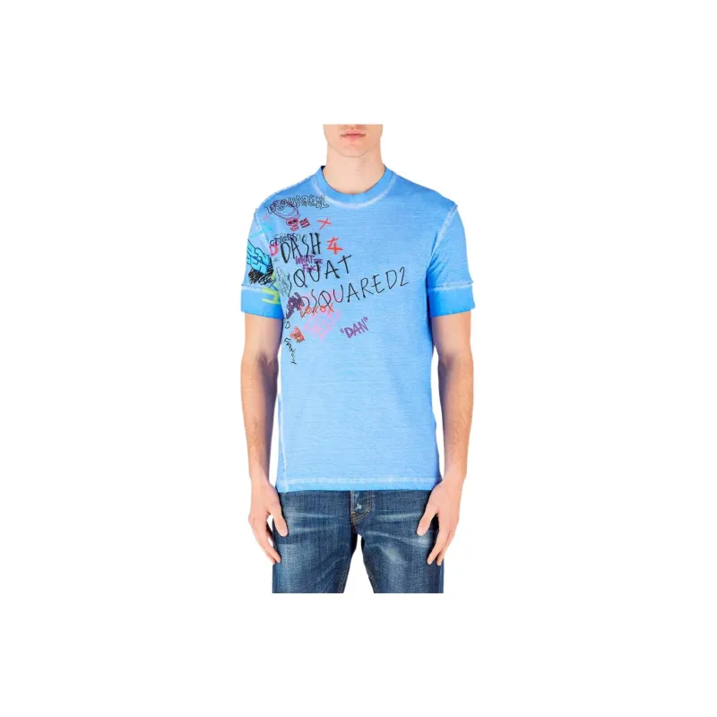 DSQUARED 2 T Shirts Men Blue-2