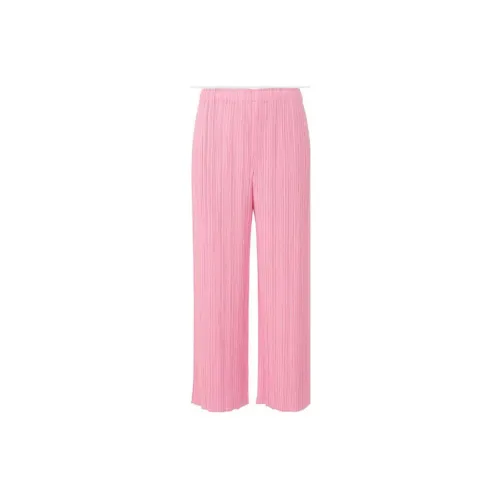 PLEATS PLEASE ISSEY MIYAKE Knitted Sweatpants Women's Pink