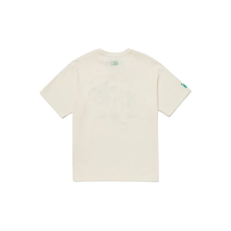 MLB Los Angeles Dodgers T Shirts Unisex Cream-1