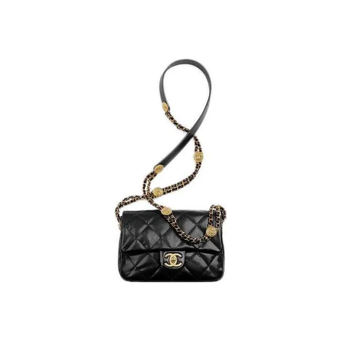 CHANEL Calfskin Shoulder Bag, Crossbody Bag Trumpets Women's Includes Multicolor-0