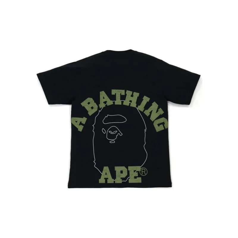 Bape Line 1st Camo Face Over College Tee-1