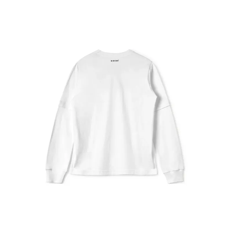 KAWS X Sacai Flock Print Long Sleeve T-shirt-1