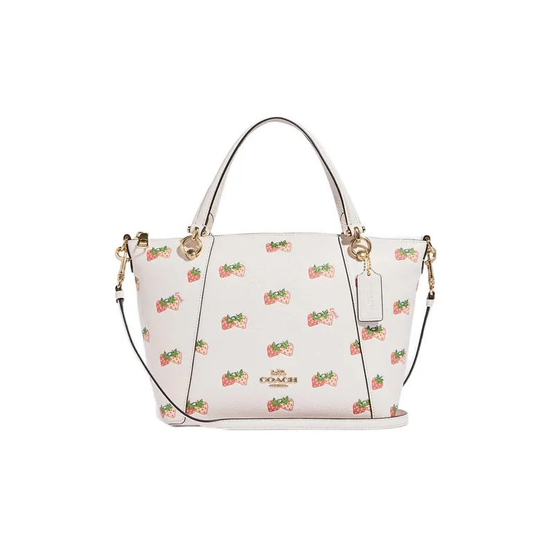 COACH Kacey Pebbled Leather Dumpling Bag, Handbag, Shoulder Bag, Crossbody Bag Medium Size Women's White-0