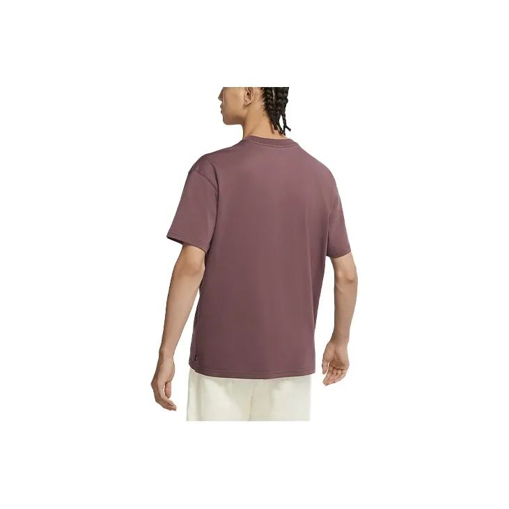 Nike Drop Shoulder Sleeve T Shirt Men's Burgundy-1