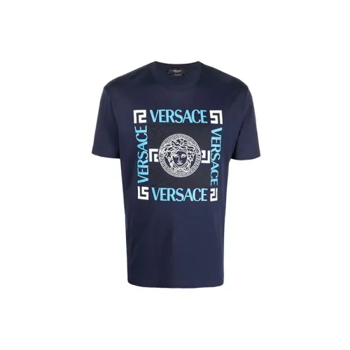 VERSACE T-Shirts Men Blue