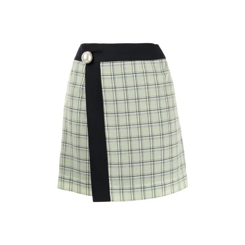 KIMHEKIM Checked Wool Mini Skirt