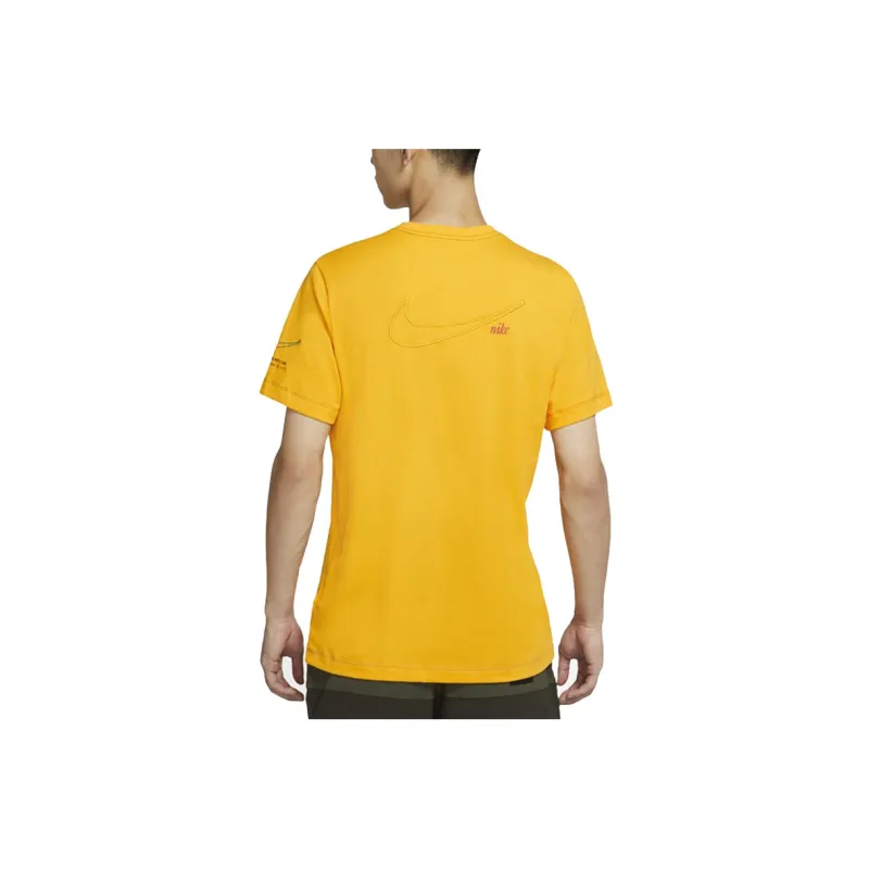 Nike T Shirts Men Gold-1
